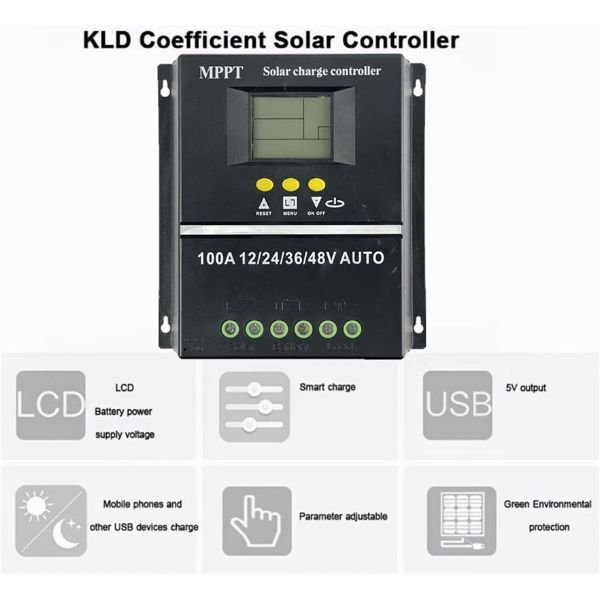 Auto solarni kontroler - Solarni kontroler punjača 100A - Slika 5