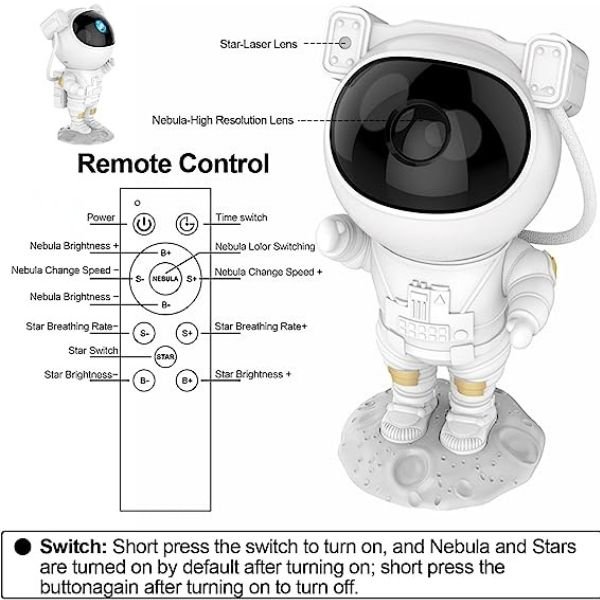 Noćno LED svetlo - projektor Astronaut - Slika 5