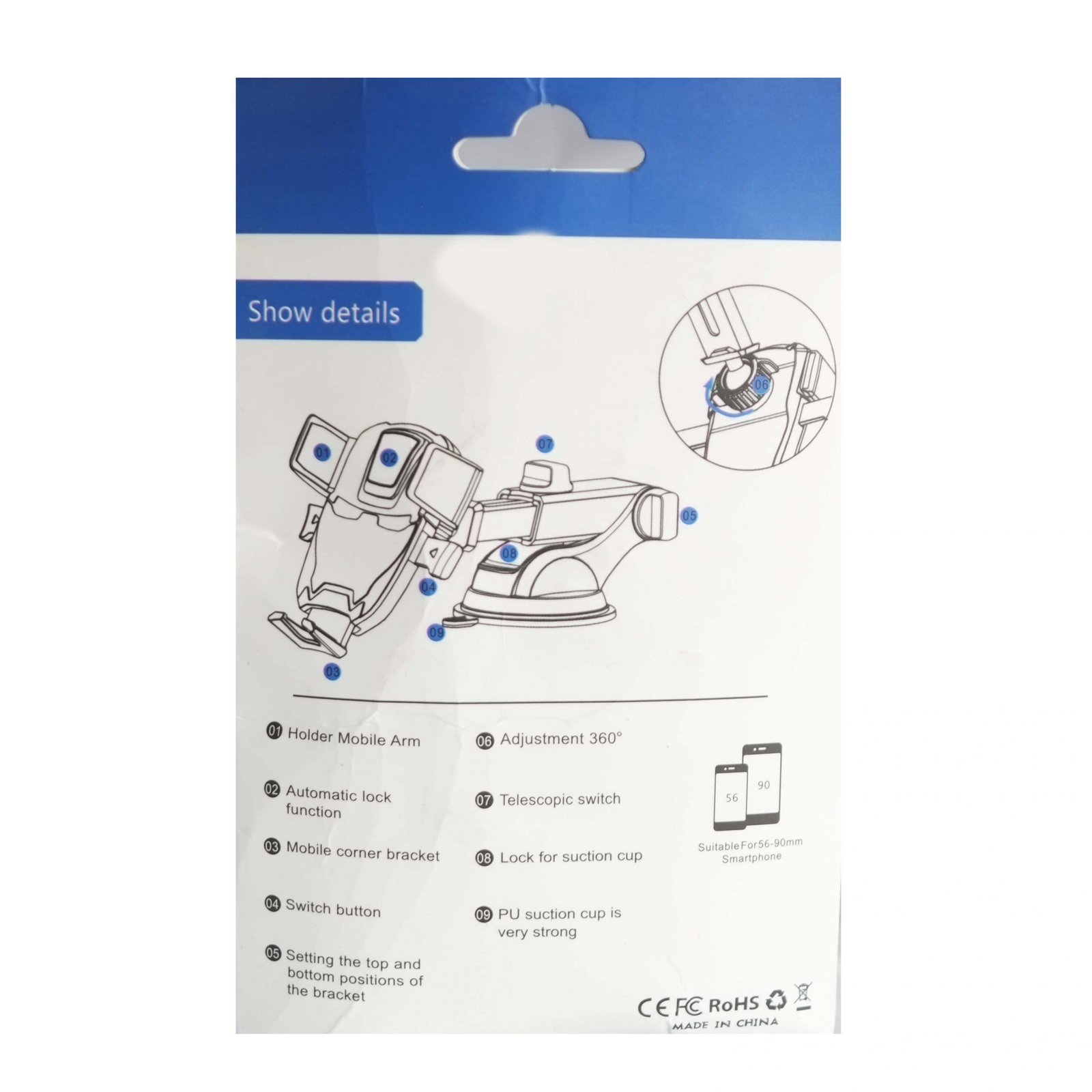 Univerzalni auto držač za mobilne telefone - Slika 4