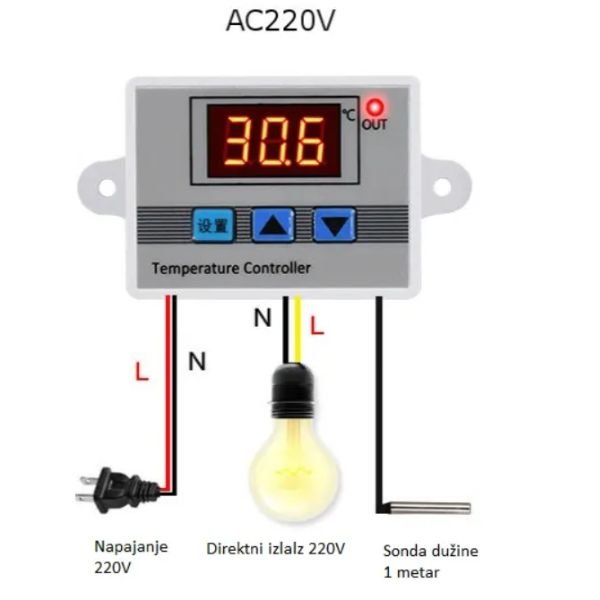 Termostat XH-W3002 220V - Slika 3