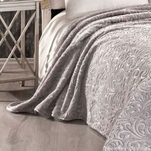 Ćebe Bahar Soft francuski ležaj Sivo