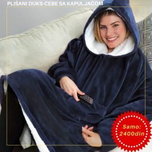 Plišano ćebe sa rukavima snagi