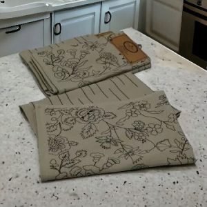 Set kuhinjskih krpa print cream