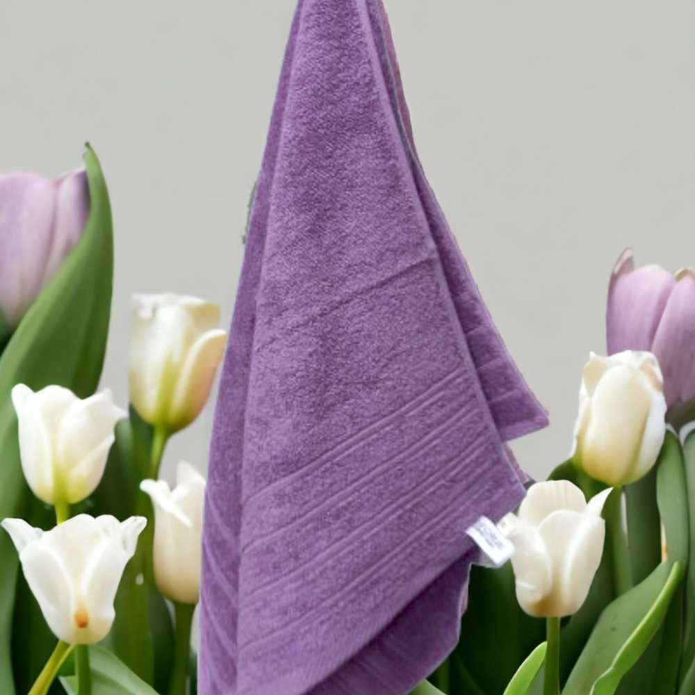 Peškir Indy 50x100cm 550g/m2 Bordura Ljubičasti - Slika 2