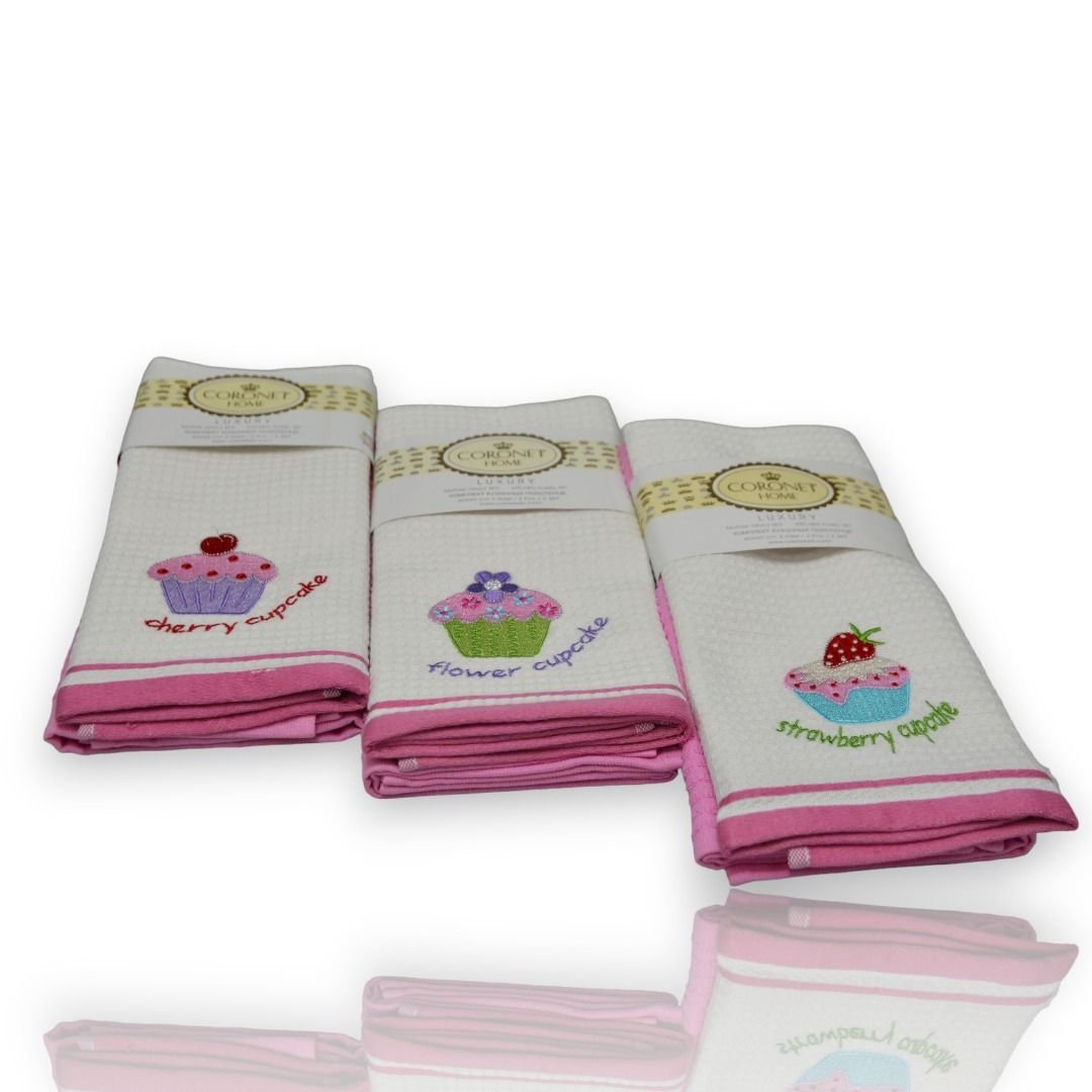 Set 6 kuhinjskih krpa Wafle Pink baby