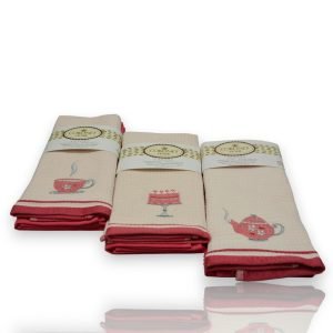Set 6 kuhinjskih krpa Wafle Pink