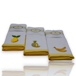 Set 6 kuhinjskih krpa Wafle yelow